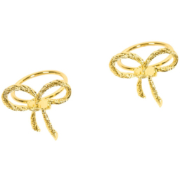 Pack of 2 Bow Napkin Rings Gold - Prostar - Wilko - thumbnail 3