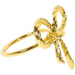 Pack of 2 Bow Napkin Rings Gold - Prostar - Wilko - thumbnail 5