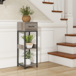 Costway Single Drawer 3 Shelf Grey Indoor Plant Stand - Size: 82 x 36 x 13cm - Wilko - thumbnail 5