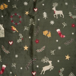 Winter Wishes Sherpa Throw  - Green - Wilko - thumbnail 4
