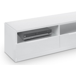 Julian Bowen Manhattan 2 Drawer White Media Unit - Size: 40 x 130 x 45cm - Wilko - thumbnail 4