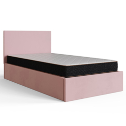 GFW Single Blush Pink Velvet End Lift Ottoman Bed - Wilko - thumbnail 3