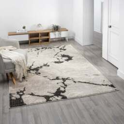 Desire Rugs Eleanor Mocha Abstract Embossed Rug 160 x 230cm - Size: 170 x 120 x 2cm - Brown - Wilko - thumbnail 3