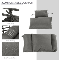 Outsunny Grey Rattan Egg Chair - Size: 1 Seater - Wilko - thumbnail 6