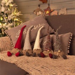 St Helens Grey Hat Fabric Santa Gonk Christmas Decoration - Size: 430 x 90 x 90cm - Wilko - thumbnail 7