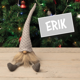 St Helens Grey Hat Fabric Santa Gonk Christmas Decoration - Size: 430 x 90 x 90cm - Wilko - thumbnail 4