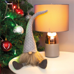 St Helens Grey Hat Fabric Santa Gonk Christmas Decoration - Size: 430 x 90 x 90cm - Wilko - thumbnail 6