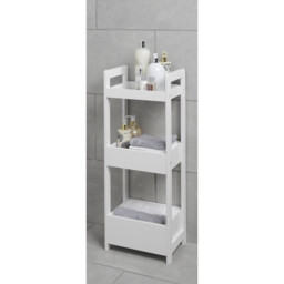 Kingston White Bathroom Caddy - Size: 28 x 74 x 20cm - Wilko - thumbnail 4