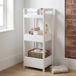 Kingston White Bathroom Caddy - Size: 28 x 74 x 20cm - Wilko - thumbnail 7