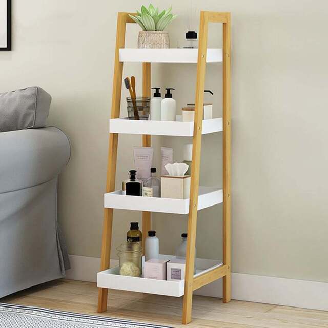 Living and Home 4 Shelf Nordic Ladder Bookshelf - Brown - Wilko - image 1
