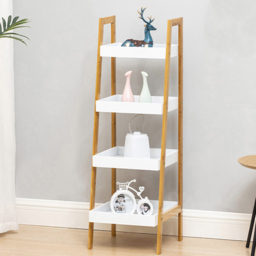 Living and Home 4 Shelf Nordic Ladder Bookshelf - Brown - Wilko - thumbnail 5