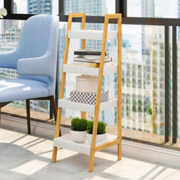 Living and Home 4 Shelf Nordic Ladder Bookshelf - Brown - Wilko - thumbnail 7