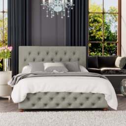 Laurence Llewelyn-Bowen Luna King Size Duck Egg Plush Velvet Ottoman Bed - Green - Wilko - thumbnail 1