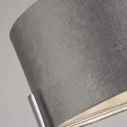 Lighting Collection Grey Velvet Shade Ceiling Flush - Size: 26.5 x 40 x 40cm - Wilko - thumbnail 5