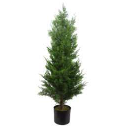 Leaf Artificial Cypress Topiary Tree 120cm - Size: 120 x 55 x 55cm - Green - Wilko - thumbnail 1