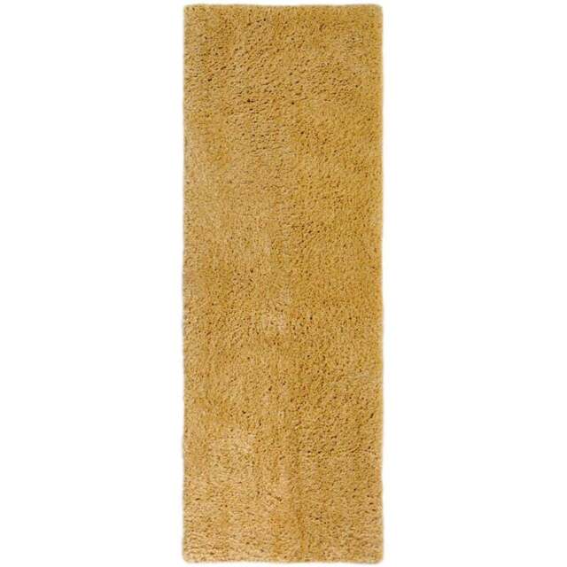 Homemaker Ochre Snug Plain Shaggy Rug 60 x 110cm - Yellow - Wilko - image 1