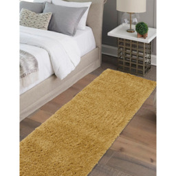 Homemaker Ochre Snug Plain Shaggy Rug 60 x 110cm - Yellow - Wilko - thumbnail 6