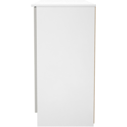 Crowndale Contrast 2 Door 3 Drawer Grey Matt and White Sideboard Ready Assembled - Size: 79 x 126 x 39cm - Grey Matt & White - Wilko - thumbnail 3