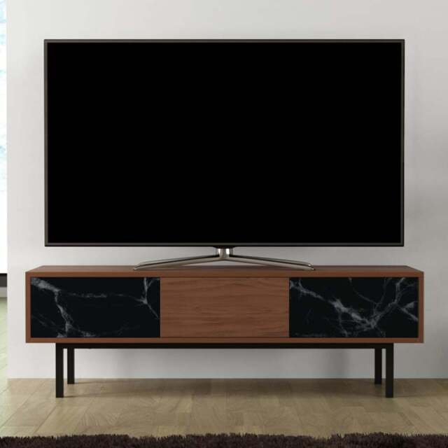 AVF Skyline Walnut and Black Marble TV Unit - Size: 40 x 140 x 45 - Multi - Wilko - image 1