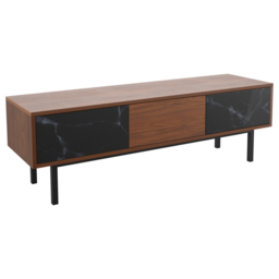 AVF Skyline Walnut and Black Marble TV Unit - Size: 40 x 140 x 45 - Multi - Wilko - thumbnail 3
