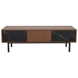AVF Skyline Walnut and Black Marble TV Unit - Size: 40 x 140 x 45 - Multi - Wilko - thumbnail 5