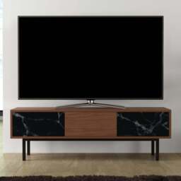 AVF Skyline Walnut and Black Marble TV Unit - Size: 40 x 140 x 45 - Multi - Wilko - thumbnail 1