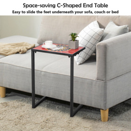 Costway C-shaped Outdoor Side Table - Size: 68.6 x 45.7 x 12.7cm - Multi - Wilko - thumbnail 6