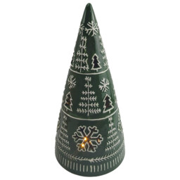 Red or Green LED Tree Ornaments Red or Green - Santa's Chalet - Wilko - thumbnail 4