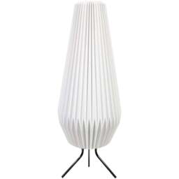 ValueLights Astrid Geometric Origami Teardrop Paper Pleated LED Floor Lamp - Size: 85 x 30 x 30cm - White - Wilko - thumbnail 1