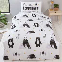 Rapport Home Scandi Bears Single Multicolour Duvet Cover Set - Wilko - thumbnail 1