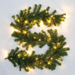 Shatchi Green Alaskan Pine Christmas Garland 2m - Size: 5 x 5 x 10cm - Wilko - thumbnail 3