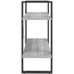 vidaXL 2 Shelf Grey Sonoma Oak Bookcase - Size: 70 x 80 x 30cm - Wilko - thumbnail 6