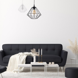 Milagro Colin Black Pendant Lamp 230V - Size: 30 x 30 x 90cm - Wilko - thumbnail 5
