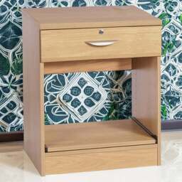 R White Cabinets Single Drawer Printer Desk Stand Brown - Size: 72.8 x 60 x 54cm - Wilko