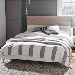 LPD Furniture Stockholm 5.0 King Size Oak and White Bed Frame - LPD Home - Wilko - thumbnail 1