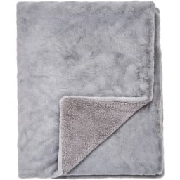 Helena Springfield Cloud Grey Plush Faux Fur Sherpa Fleece Throw 130 x 170cm - Size: 170 x 130 x 1cm - Wilko - thumbnail 1