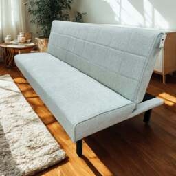 DS Living The Tivona 2 Seater Silver Woven Fabric Sofa Bed - Wilko
