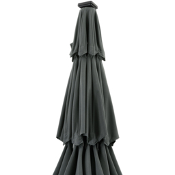 Living and Home 3 Tier Dark Grey Solar LED Crank and Tilt Parasol with Rose Cement Base 3m - Wilko - thumbnail 4