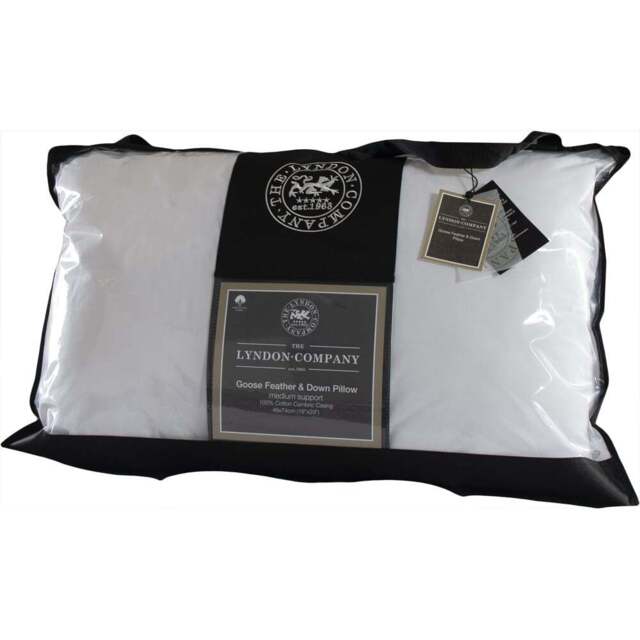 The Lyndon Company Goose Feather and Down Pillow - Size: Single - White - Wilko - image 1