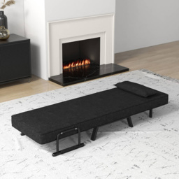 Costway Single Seater Black Sofa Bed - Wilko - thumbnail 4