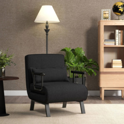 Costway Single Seater Black Sofa Bed - Wilko - thumbnail 5