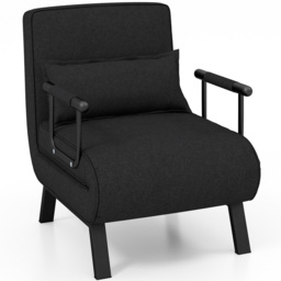 Costway Single Seater Black Sofa Bed - Wilko - thumbnail 3