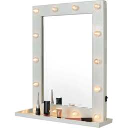Hollywood Glam LED Wall Mirror 50 x 40cm - White - The Port. Co Gallery - Wilko - thumbnail 1