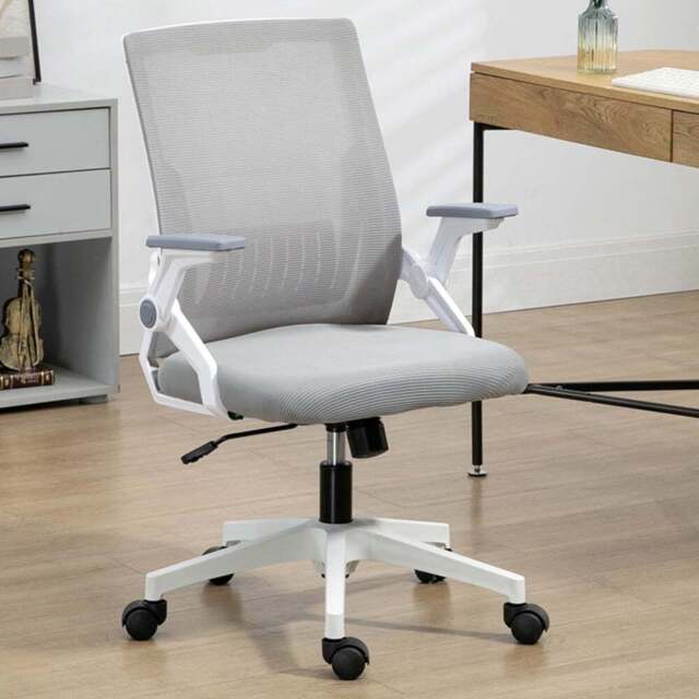 Portland Grey Mesh Swivel Lumbar Support Office Chair - Size: 55 x 60 x 98cm - Wilko - image 1
