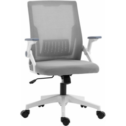Portland Grey Mesh Swivel Lumbar Support Office Chair - Size: 55 x 60 x 98cm - Wilko - thumbnail 3