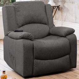 Artemis Home Marldon Dark Grey Massage and Heat Electric Recliner Chair - Size: Single - Wilko