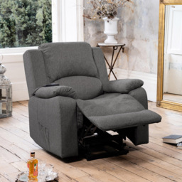 Artemis Home Marldon Dark Grey Massage and Heat Electric Recliner Chair - Size: Single - Wilko - thumbnail 3
