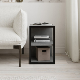 Decortie Echo 2 Shelf Retro Grey Minimalist Modern Side Table - Size: 45 x 30 x 42cm - Wilko - thumbnail 6