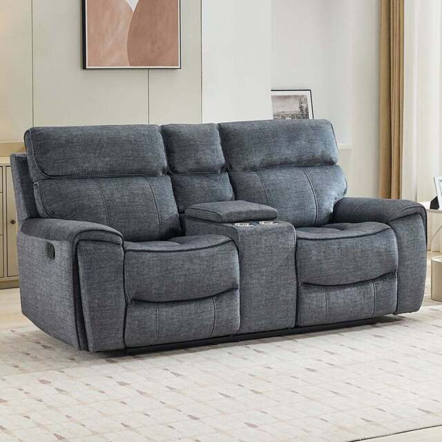 Cancun Reclining Sofa - Grey/2 - Size: 2 Seater - Wilko - image 1