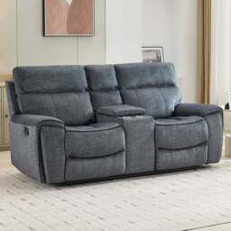 Cancun Reclining Sofa - Grey/2 - Size: 2 Seater - Wilko - thumbnail 1